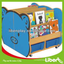 Wooden Kids Toy Cabinet Bookcase for children storage LE.SJ.054